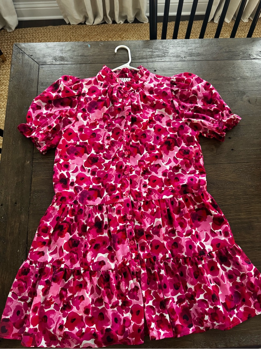 TCEC Pink Floral Tiered Dress